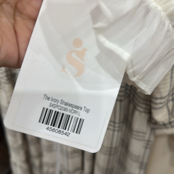 SELKIE The Shakespeare Top in Ivory NWT - Picture 6 of 8